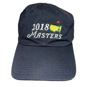 Masters Hat Cap Strap Back Blue White Augusta National Golf Course Logo Men's